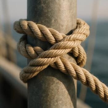 Mastworp om een paal