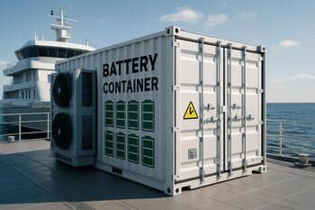 Maritieme batterijcontainer met koeling