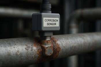 Corrosiesensor op leidingwerk