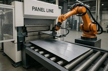 Automatische panellijn met plaatdelen