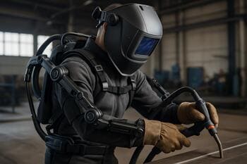 Las-exoskelet dat armen ondersteunt