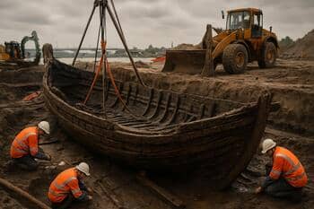 Opgraving van de IJsselkogge bij Kampen