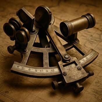 Sextant als klassiek navigatie-instrument