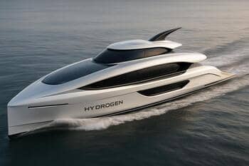 Prototype van een modern waterstofjacht