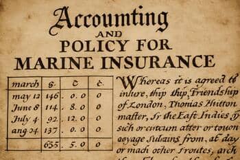 Boekhouding en polis voor zeeverzekering